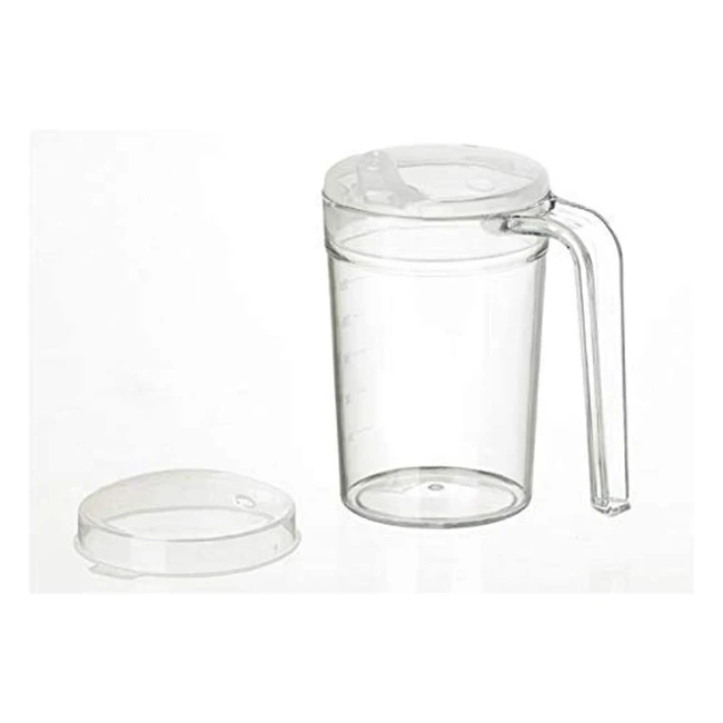 Homecraft Clear Mug - Shatterproof Cup for Elderly Children or Weak GripArthr