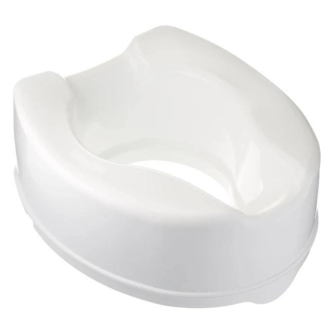 Homecraft Savanah Raised Toilet Seat - Support for Elderly and Disabled Users - White - 150mm