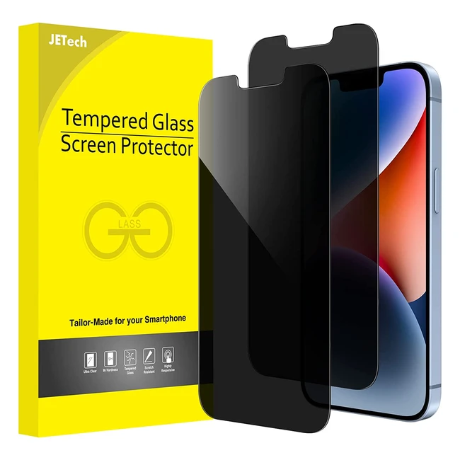 Jetech Privacy Screen Protector for iPhone 14 - Anti-Spy Tempered Glass Film 2 
