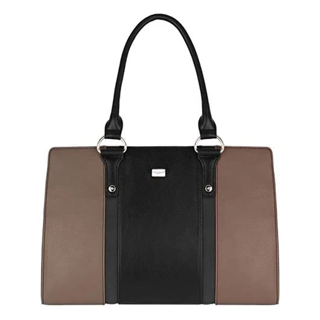 David Jones Womens Large Tote Handbag - Striped Faux Leather Shopper Bag