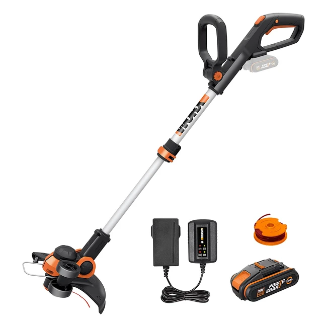WORX 20V Cordless Grass Trimmer WG163E1 - 2in1 TrimmerEdger with 1x 20Ah Batter