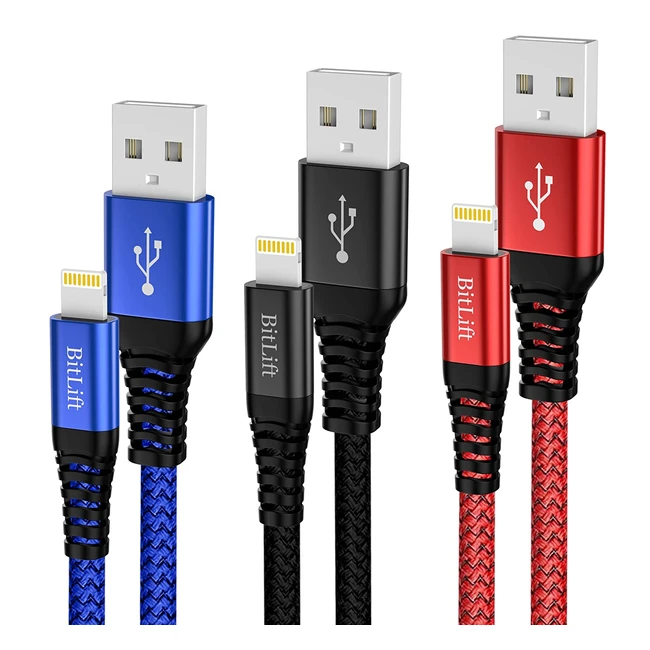 Bitlift Braided USB Lightning Charging Cable 3m - Fast Charge  Data Transfer - 