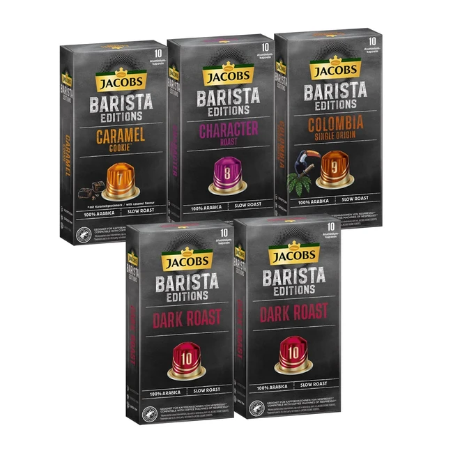 Jacobs Kaffeekapseln Barista Editions - Vielfaltspaket mit 50 Nespresso-kompatib