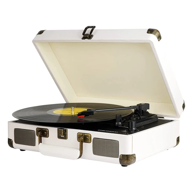 Digitnow Vinyl Record Player - 3 Speeds Built-in Stereo Speakers USBRCA Outpu