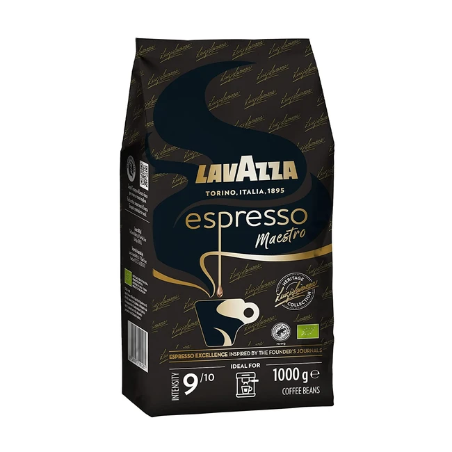 Lavazza Espresso Maestro Kaffeebohnen - Ausgewogener Geschmack - 100% Bio Arabica & Robusta - 1kg