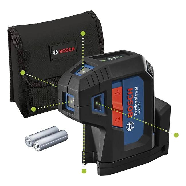 Bosch Professional GPL 5G Grn Laser - Arbeitsbereich bis zu 30 m - Robustes Ge