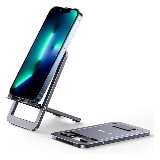 JSAUX Foldable Aluminum Cell Phone Stand - Angle Adjustable for iPhone Samsung