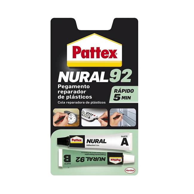Pattex Nural 92 - Pegamento Reparador de Plsticos Transparente Resistente a L
