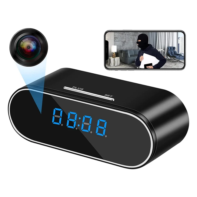 Baobang 1080p Hidden Camera Clock - Wireless WiFi Spy Camera with Night Vision 