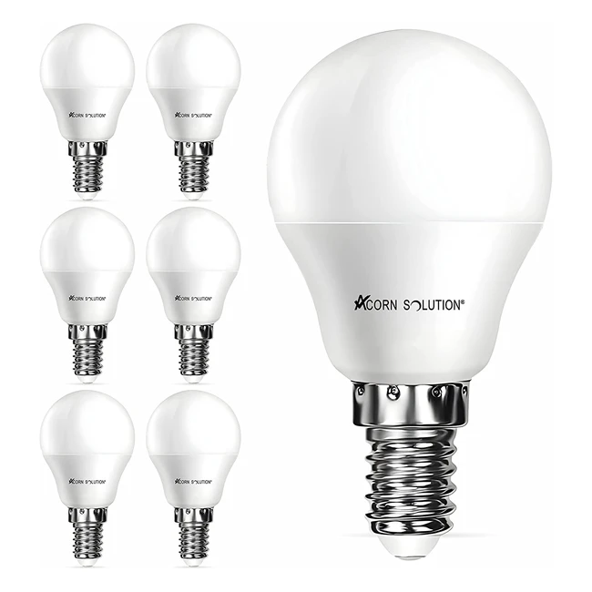 AcornSolution 5W G45 E14 LED Filament Bulb Non-Dimmable 6-Pack 50W Equivalent