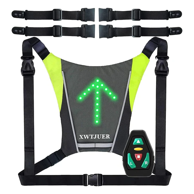 Gilet Vlo LED Clignotant XWT48 - Sac  Dos Cyclisme Rflchissant avec 5 In