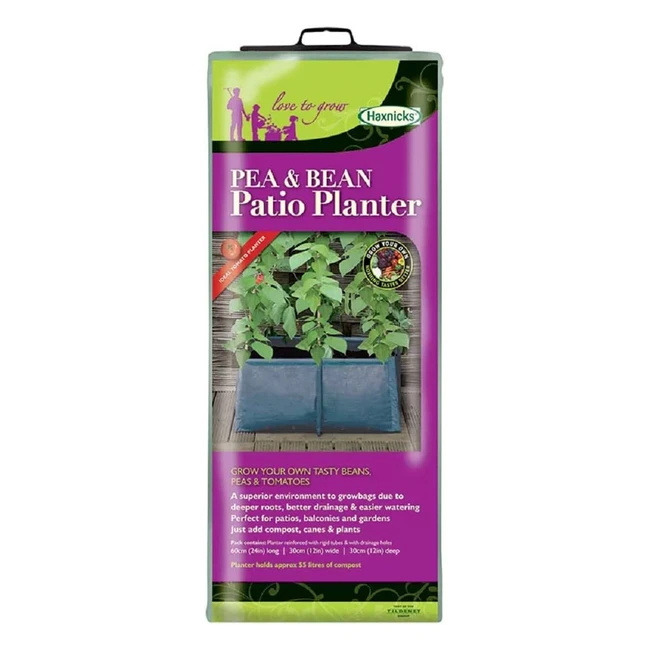 Haxnicks Pea  Bean Planter - Perfect Grow Bag for Climbing Vegetables - 60x30x3