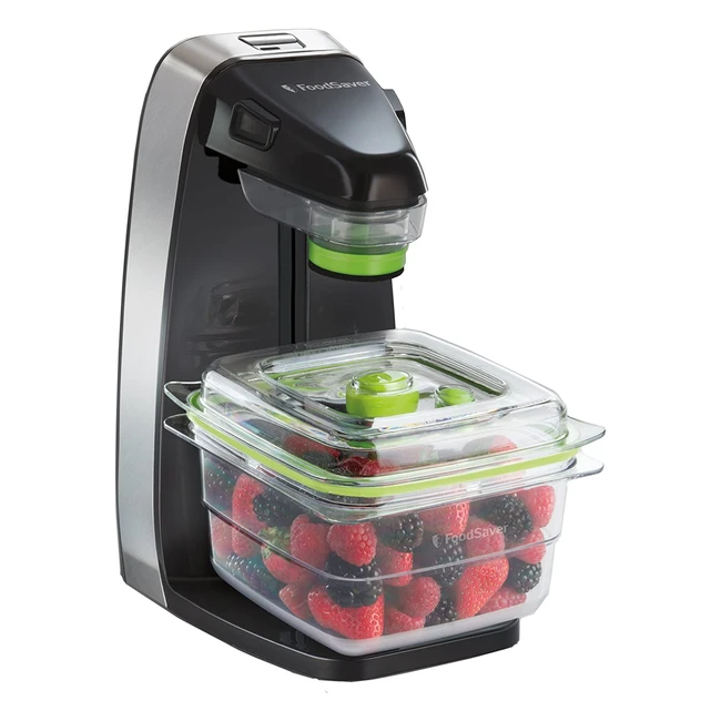 FoodSaver FFS010X: Macchina Sottovuoto per Alimenti Compatta e Verticale con Sigillatura Automatica per Alimenti Secchi e Umidi - Inclusi 5 Sacchetti con Zip, 1 Contenitore 700ml - Nero