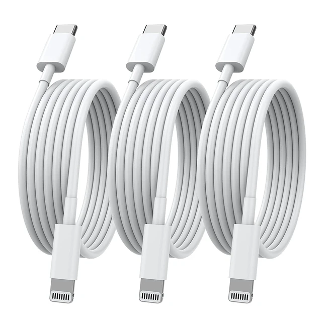 Cble Lightning USB-C vers Lightning PD Charge Rapide 6ft 3 pices MFI certifi