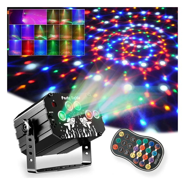 Luces de Discoteca LED RGB con Control Remoto - 61 Modos de Combinacin - Ideal