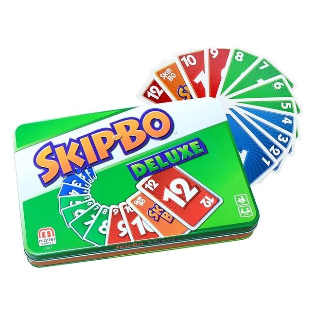 Jeu de cartes Skip-Bo Deluxe Mattel L3671 - Rapidité, tactique et bonne humeur