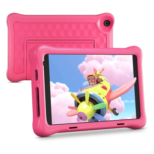 Tablette pour enfants Okaysea 8 pouces, FHD IPS 1280x800, contrôle parental, Android 10, 2Go RAM, 32Go ROM, double caméra, étui inclus