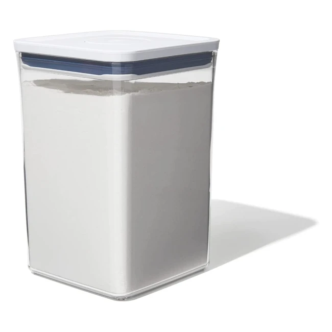 OXO Pop Container 42L - Vorratsbehälter für Mehl und mehr, Edelstahl und transparent, #BPAfrei