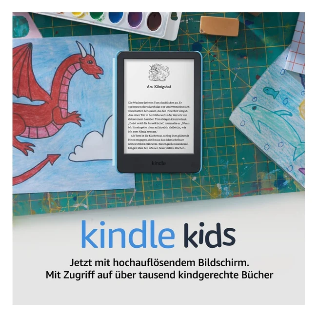 Kindle Kids 2022 - Hochauflösendes Display, 2x Speicherplatz, 2 Jahre Sorglosgarantie