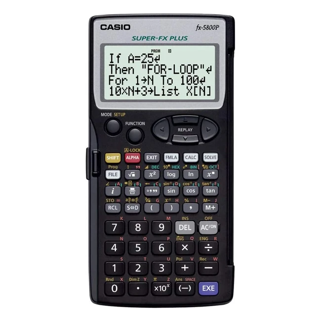 Calcolatrice scientifica programmabile Casio FX5800P con 40 costanti e 128 formule integrate