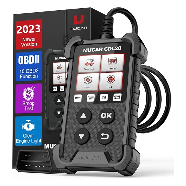 Mucar OBD2 Scanner CDL20 - Universal Code Reader for OBDII Protocol Vehicles wit