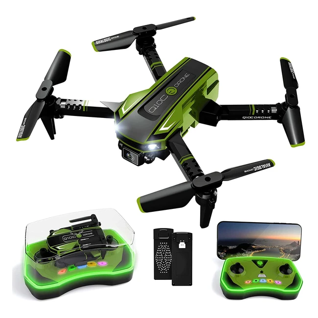 Q10C Mini Drone with 720P HD Camera - Foldable FPV RC Quadcopter for Kids and Ad