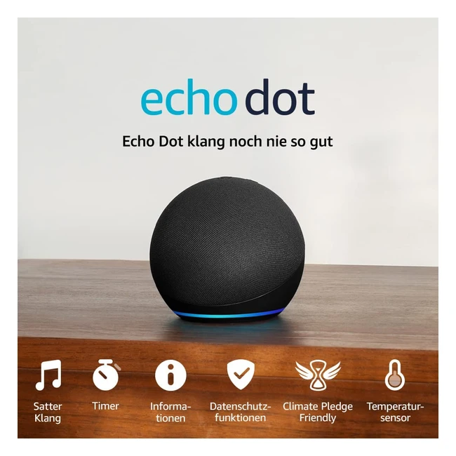 Neuer Echo Dot 5. Generation 2022 Smart Speaker mit Alexa - Charcoal