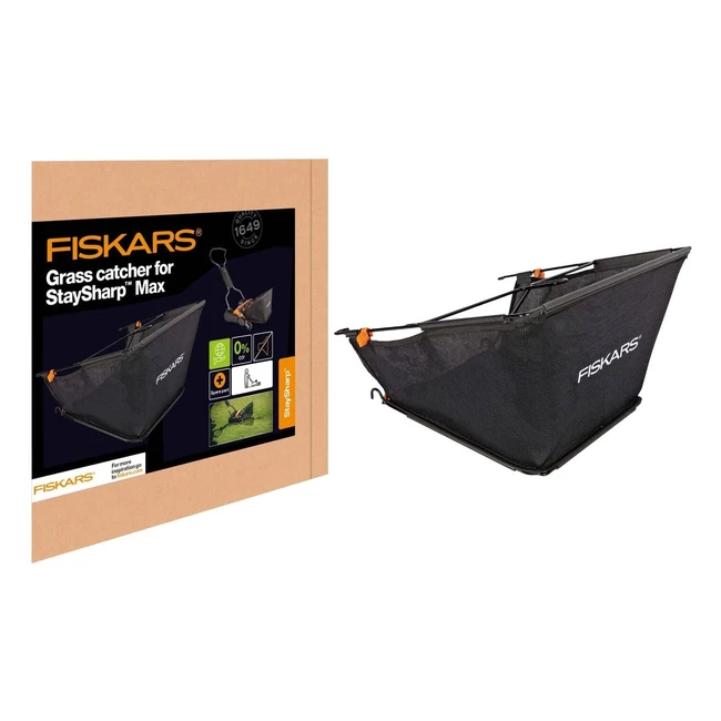 Bac de ramassage Fiskars StaySharp Max 18L pour tondeuse - NoirOrange