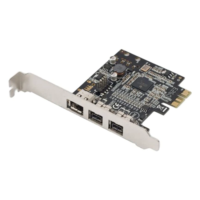 Syba Low Profile PCIe Firewire Card - 2x 1394b & 1x 1394a Ports, TI Chipset, Extra Bracket
