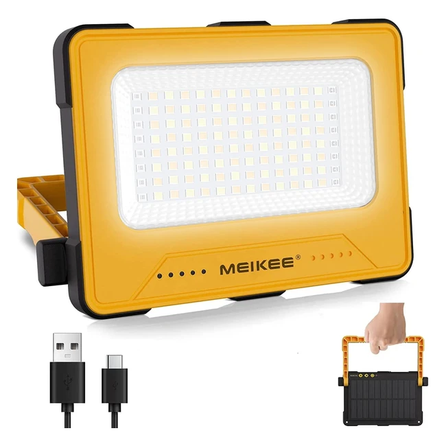 Lampe LED rechargeable Meikee 60W super brillante avec 16 modes de lumière de travail magnétique