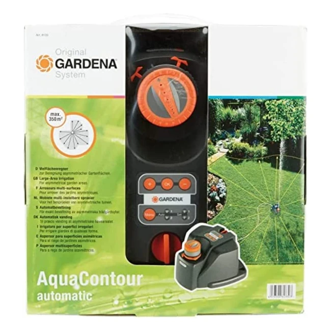 Arroseur de surface AquaContour Comfort Gardena - Arrosage personnalisé pour tous les contours de jardin - Portée 25-105m