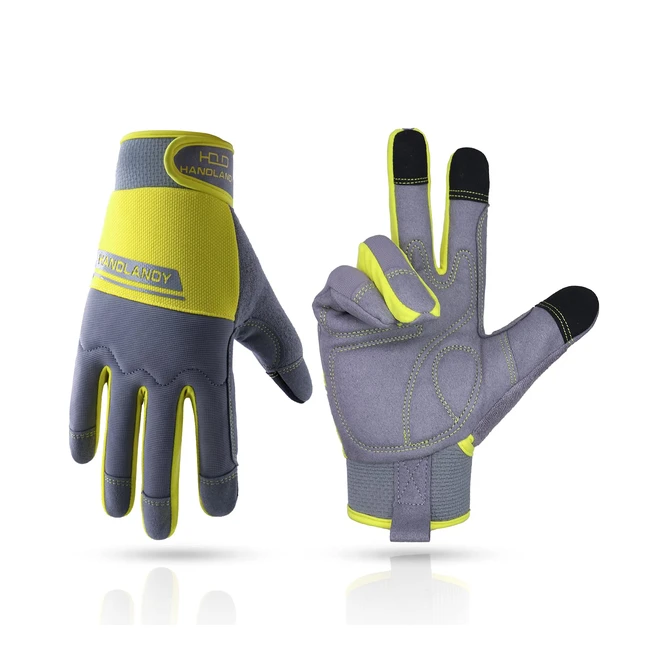 Facelandy Utility Safety Work Gloves for Men  Women - Ultralight Touchscreen 