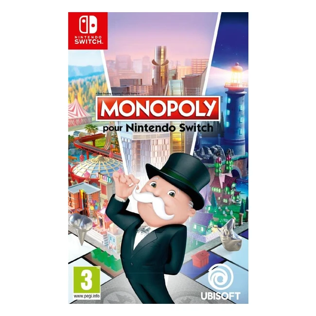 Monopoly Nintendo Switch - Plateaux 3D rgles personnalises et mode de rapid