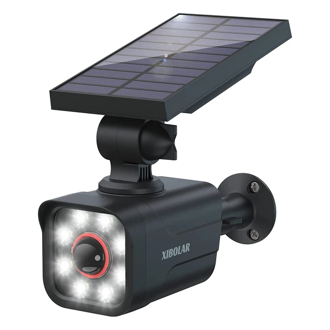 Xibolar Solar Security Light - Wireless Motion Sensor Lights with Dummy Camera f