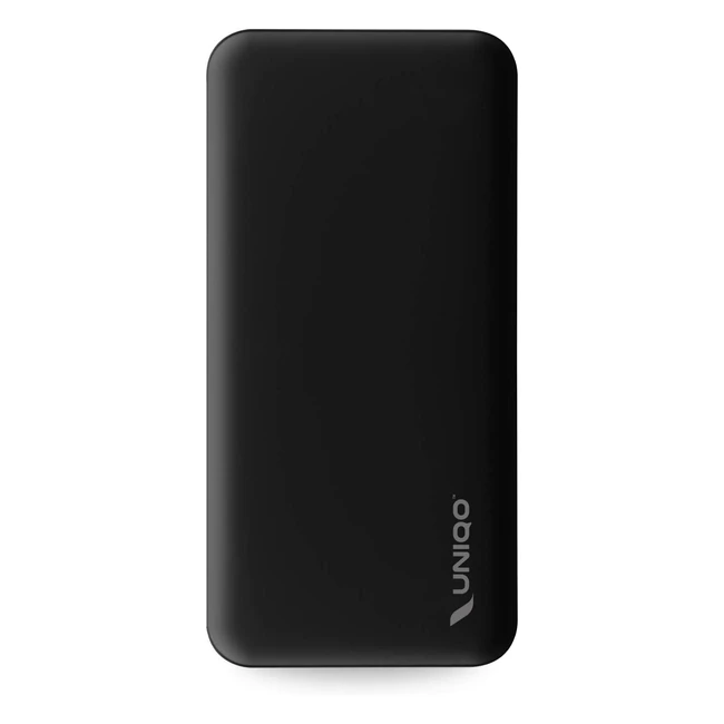 Powerbank UNIQO 10000mAh con 2 porte USB e ricarica rapida - Ricarica il tuo smartphone 4 volte