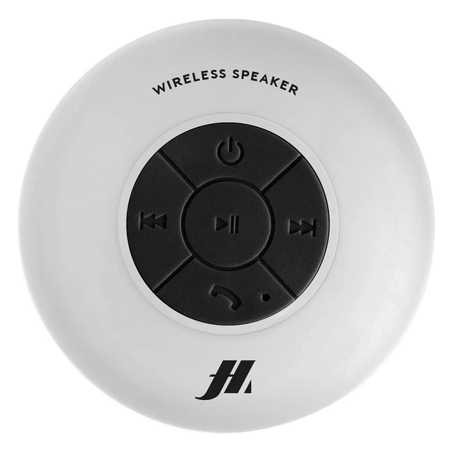 Haut-parleur 3W étanche avec ventouse et microphone intégré pour musique et appels - Utilisation dans la douche, salle de bain, cuisine ou piscine