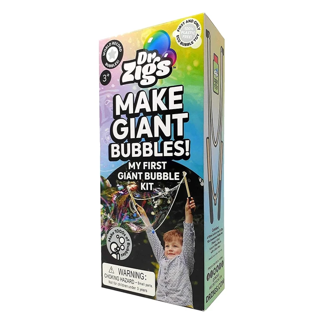 Dr Zigs Eco Giant Bubble Kit - Sustainable Wands  Professional Grade Solution f