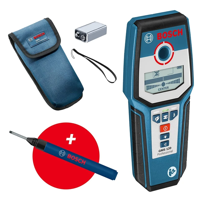 Bosch Professional GMS 120 Digital Tracking Device and Drill Hole Marker - Maxim