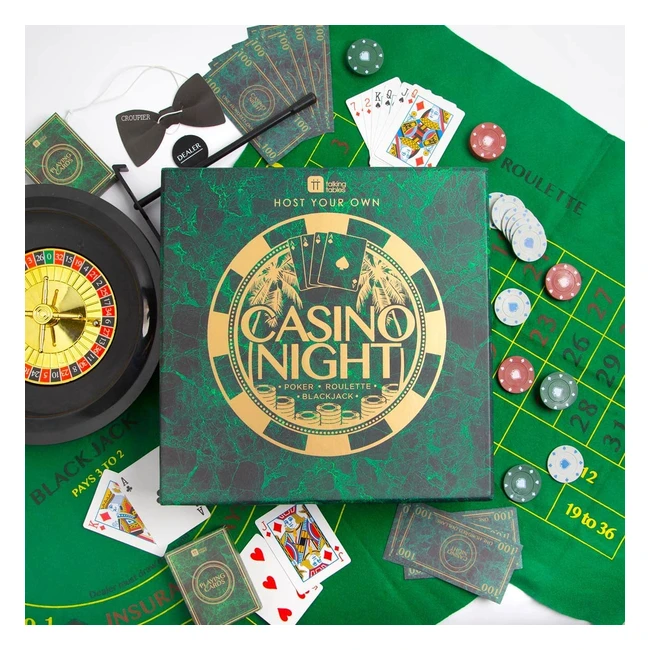 Kit di gioco notturno del casinò: poker, blackjack, roulette - per serate di gioco indimenticabili!