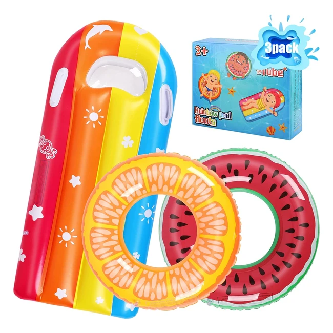 Aranee Kids Swimming Rings - Fruit Pool Floats for Summer Fun (3 Styles)