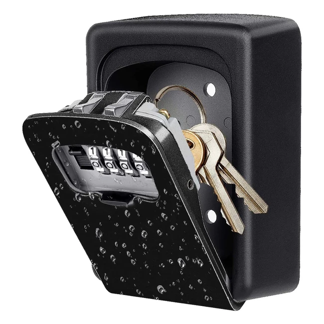 Boite à clés murale sécurisée avec code 4 chiffres - Stockage de sécurité pour 5 clés - Idéale pour l'école, le garage, le domicile et Airbnb