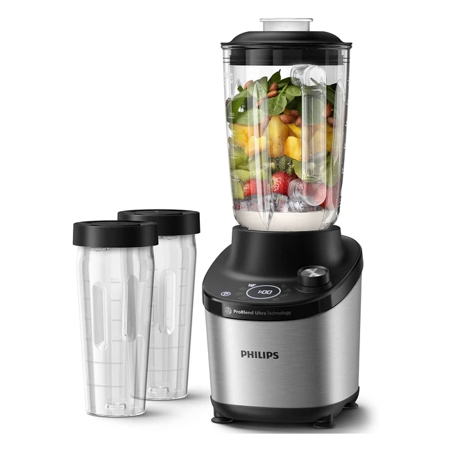 Philips 7000 Series ProBlend Ultra Blender - 1500W, 2L Container, Quick Selection Programs, NutriU Recipes, Quick Clean, 2 Tritan Cups #Philips #ProBlend #UltraBlender