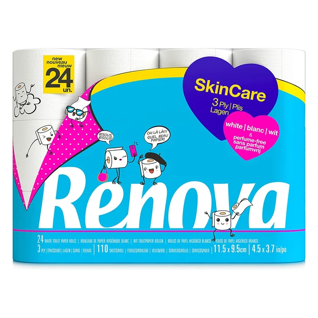 Renova Skincare Papel Higinico 3 Capas Blanco - 24 Rollos