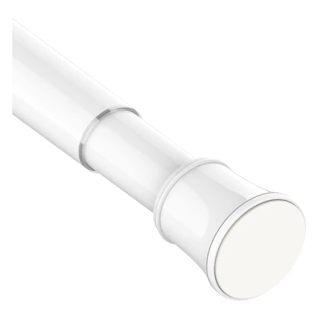 Telescopic Spring Tension Rod - Extendable Curtain Pole 90-160cm - No Drilling - Sturdy Material - White