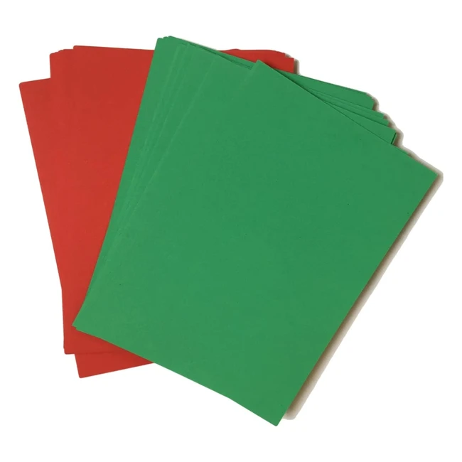 Lot de 100 cartes de Noël A4 rouge et vert - House of Card