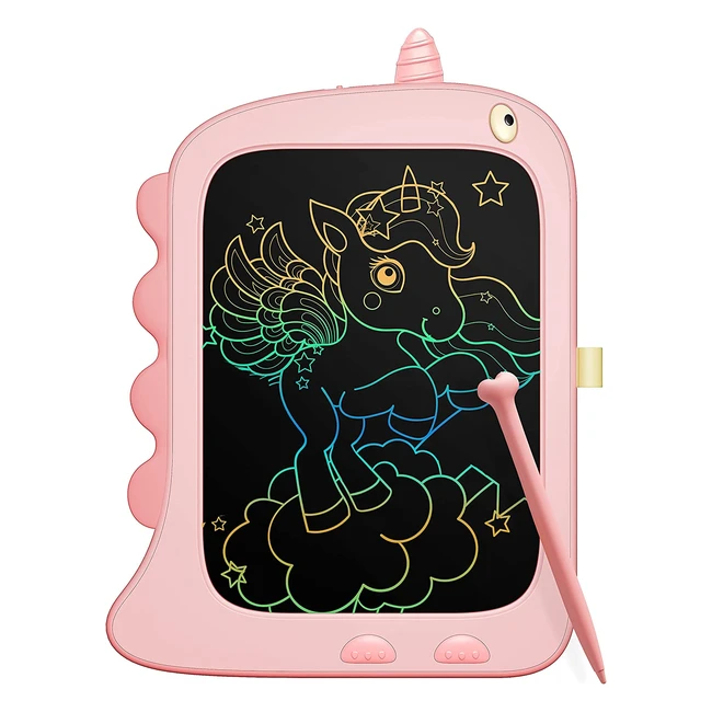 Bravokids LCD Writing Tablet - Colorful Screen Drawing Pad for Kids - Unicorn Gi