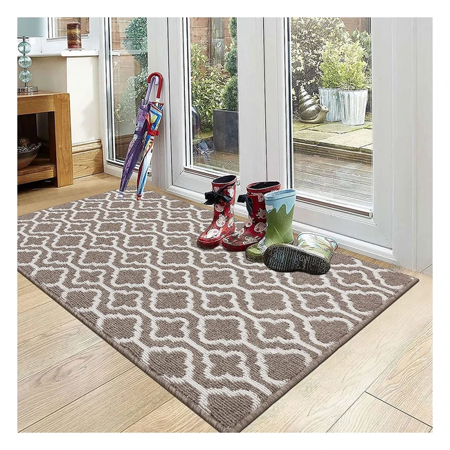 Shacos Dirt Trapper Doormat XL 80x120cm, Absorbent, Washable, Non-Slip, Indoor/Outdoor Entryway Mat - Brown