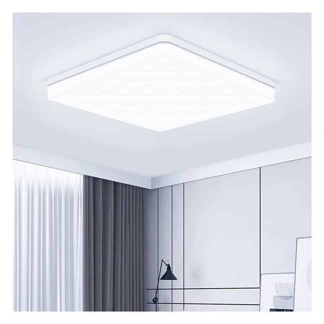 Lámpara LED de techo Philonext 48W, luz blanca fría 6500K, 5000lm, ahorro de energía, fácil instalación