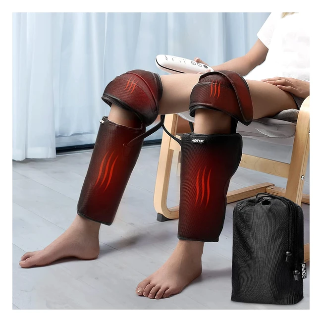 Masajeador de piernas Renpho con compresión de aire y función de calor - Alivia el dolor y relaja los músculos