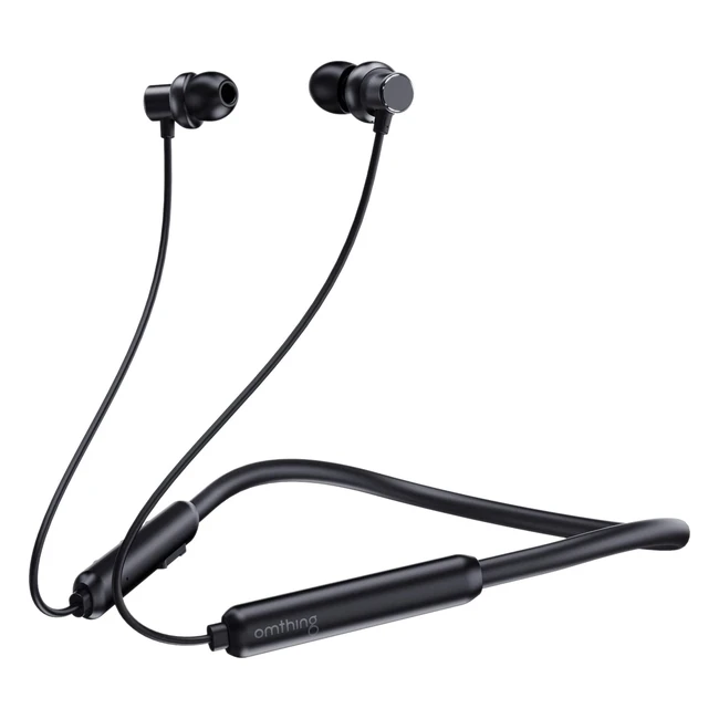 Auriculares deportivos inalámbricos Bluetooth 5.0 OMthing con micrófono y sonido premium - Negro